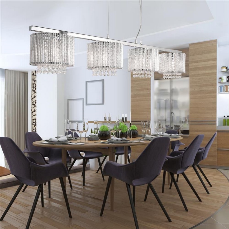 Searchlight - Candelabro suspenso ELISE 4xG9/33W/230V