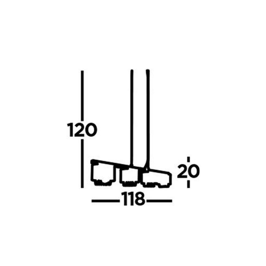 Searchlight - Candelabro suspenso ELISE 4xG9/33W/230V