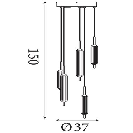 Searchlight - Lustre LED dimerizável suspenso por cabo CATTAIL LED/24W/230V