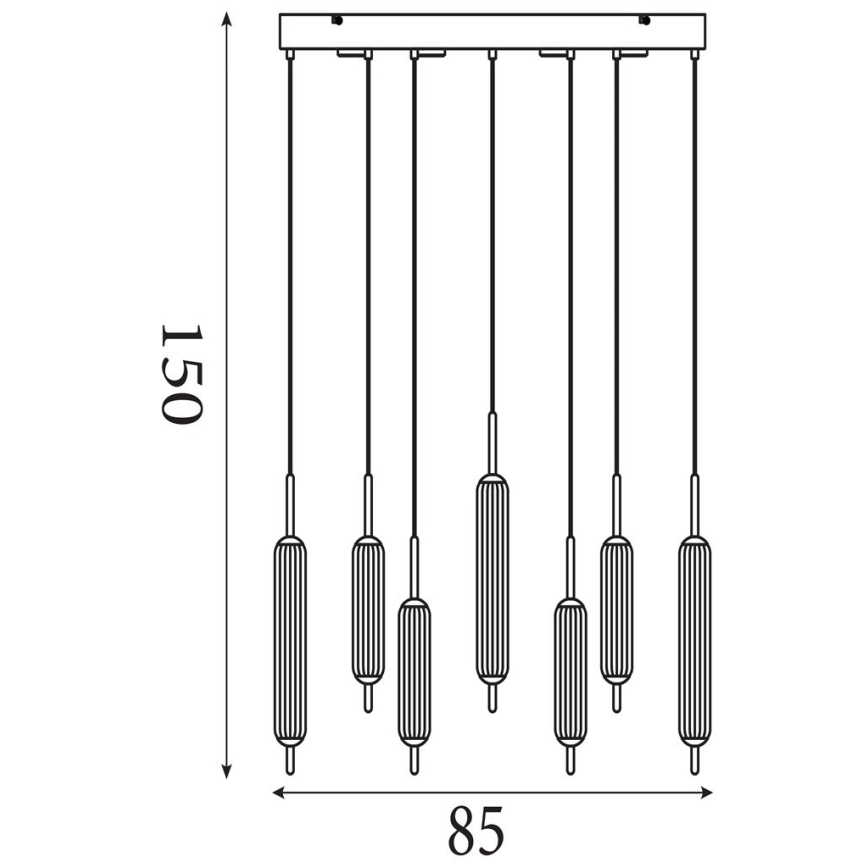 Searchlight - Candeeiro pendente LED regulável por cabo CATTAIL LED/33W/230V