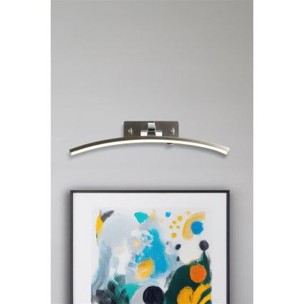 Searchlight - Luz LED para quadros SANTORINI LED/10,88W/230V prata