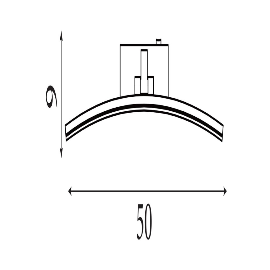 Searchlight - Luz LED para quadros SANTORINI LED/10,88W/230V prata