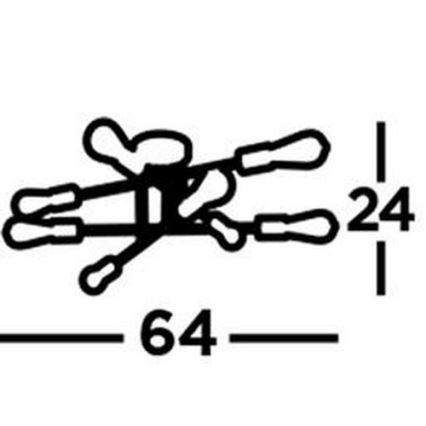 Searchlight - Candelabro montado à superfície ARMSTRONG 8xE27/60W/230V latão