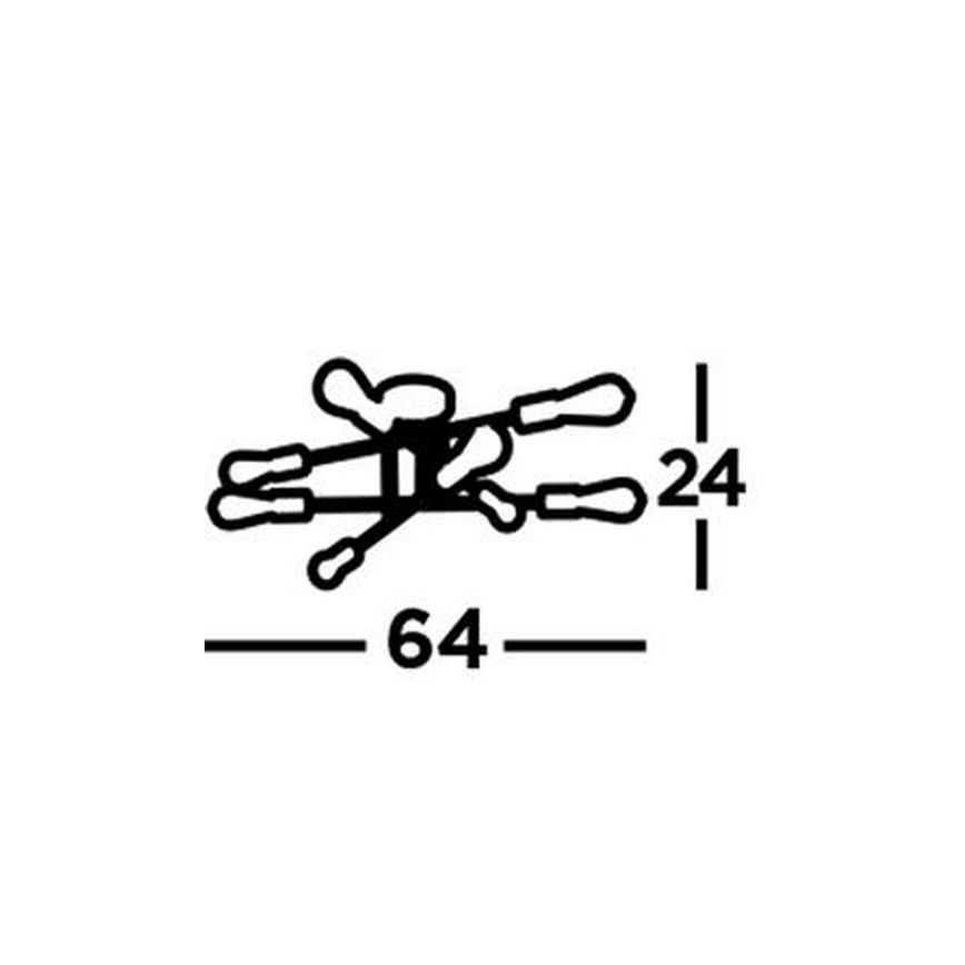 Searchlight - Candelabro montado à superfície ARMSTRONG 8xE27/60W/230V latão