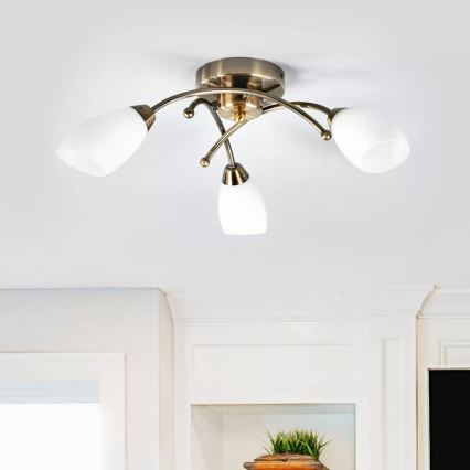 Searchlight - Candelabro montado à superfície OPERA 3xG9/7W/230V