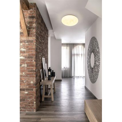 Searchlight - Candeeiro de tecto LED CLOUDS LED/16W/230V 2700/3200/4000K Ø 30 cm branco