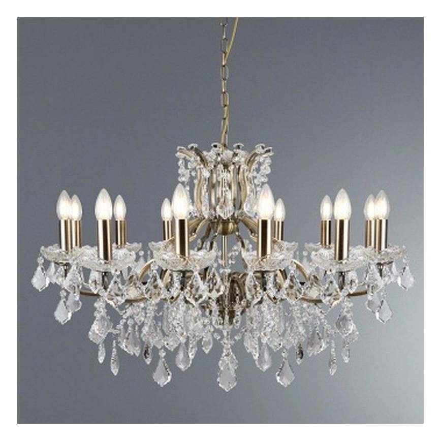 Searchlight - Candelabro de cristal de corrente PARIS 12xE14/40W/230V