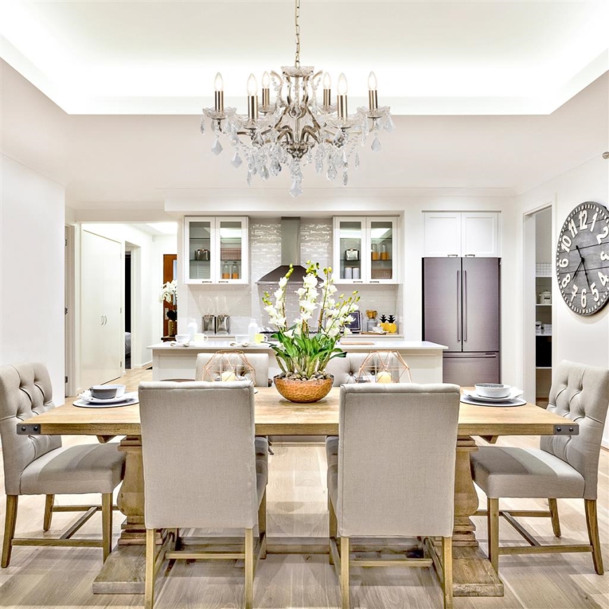 Searchlight - Candelabro de cristal de corrente PARIS 6xE14/40W/230V