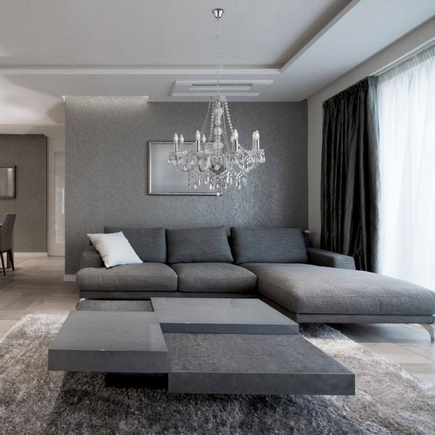 Searchlight - Candelabro suspenso MARIE THERESE 8xE14/40W/230V