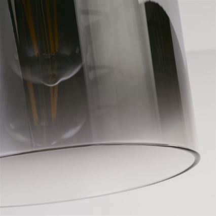 Searchlight - Candeeiro de teto SWEDEN 1x E27/60W/230V Ø 22 cm preto/fumê