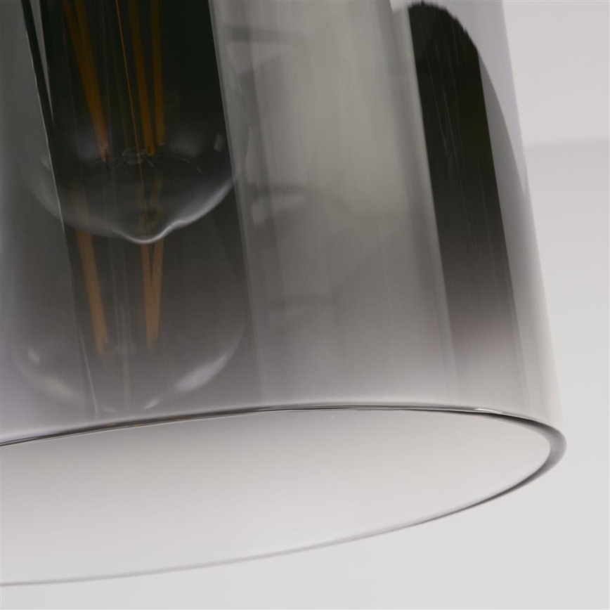 Searchlight - Candeeiro de teto SWEDEN 1x E27/60W/230V Ø 22 cm preto/fumê