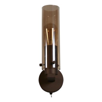 Searchlight - Aplique de parede SWEDEN 1xE27/60W/230V castanho/fumê