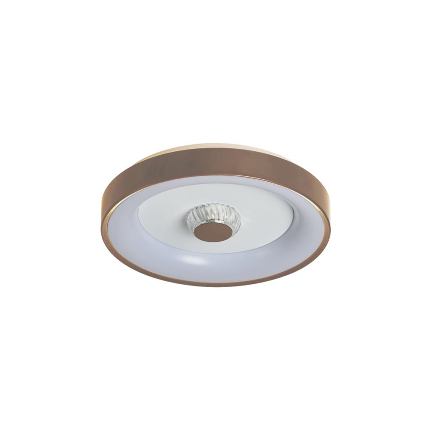 Searchlight - Luminária de teto LED dimerizável POLKA LED/24W/230V + LED/6W Ø 38,5 cm castanha