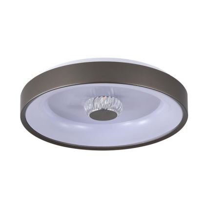 Searchlight - Luminária de teto LED dimerizável POLKA LED/24W/230V + LED/6W Ø 38,5 cm castanha