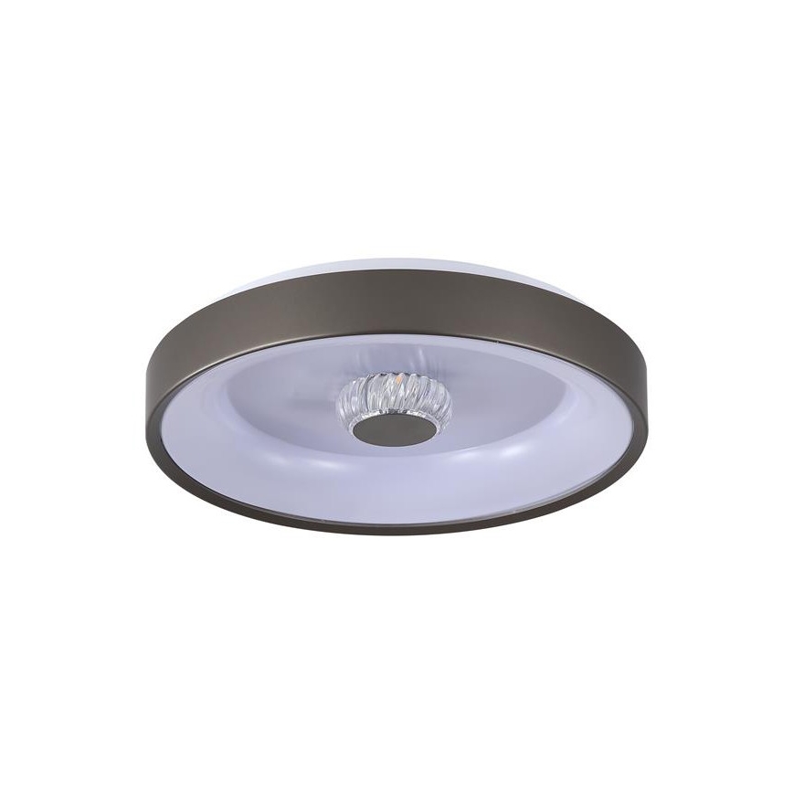Searchlight - Luminária de teto LED dimerizável POLKA LED/24W/230V + LED/6W Ø 38,5 cm castanha