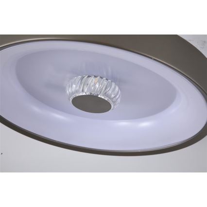 Searchlight - Luminária de teto LED dimerizável POLKA LED/24W/230V + LED/6W Ø 38,5 cm castanha
