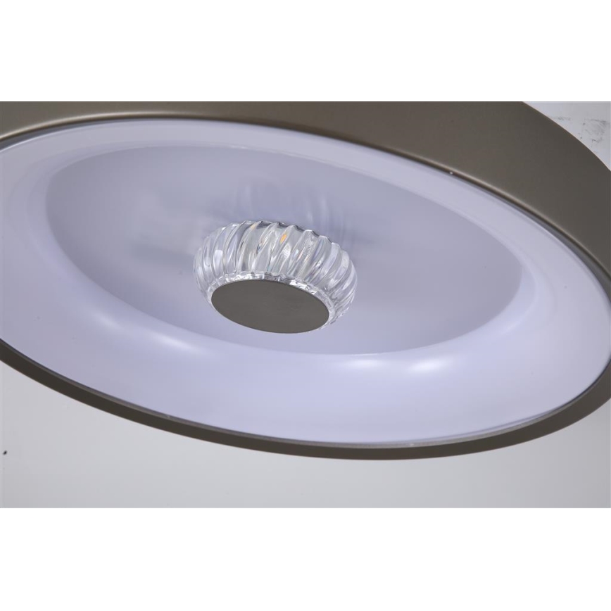 Searchlight - Luminária de teto LED dimerizável POLKA LED/24W/230V + LED/6W Ø 38,5 cm castanha