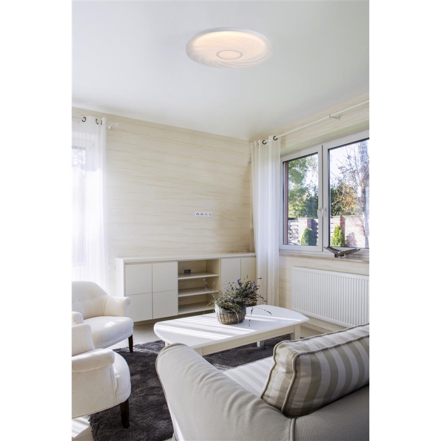 Searchlight - Luminária de Teto LED AURA LED/24W/230V Ø 38,5 cm branca