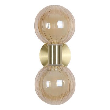 Searchlight - Aplique de parede LUMINSPHERE 2xG9/7W/230V latão