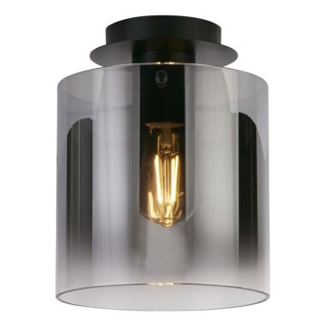 Searchlight - Candeeiro de teto SWEDEN 1x E27/60W/230V Ø 22 cm preto/fumê