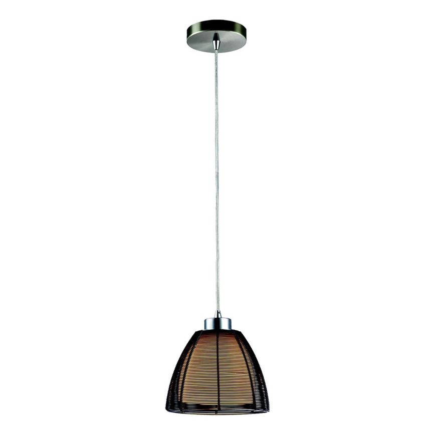 Searchlight - Candeeiro suspenso 1xE27/60W/230V diâmetro 19 cm preto