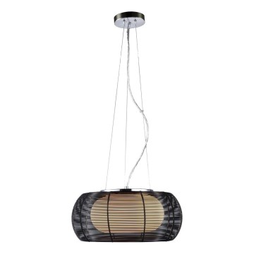 Searchlight - Candeeiro suspenso 2xE27/60W/230V diâmetro 40 cm preto