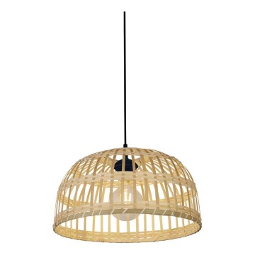 Searchlight - Candeeiro suspenso BALI 1xE27/60W/230V diâmetro 40 cm bambu