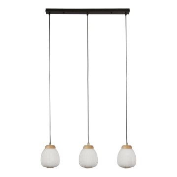 Searchlight - Candeeiro suspenso ELLA 3xE14/7W/230V faia