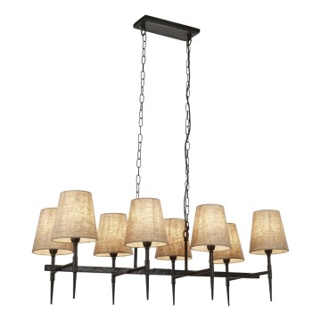 Searchlight - Candeeiro suspenso GOTHIC 8xE14/60W/230V preto