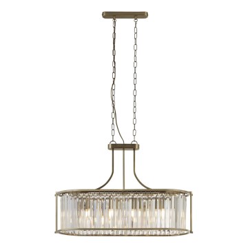 Searchlight - Candeeiro suspenso VICTORIA 5xE27/60W/230V latão