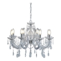 Searchlight - Candelabro de cristal de corrente MARIE 8xE14/40W/230V