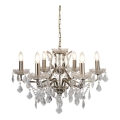 Searchlight - Candelabro de cristal de corrente PARIS 6xE14/40W/230V