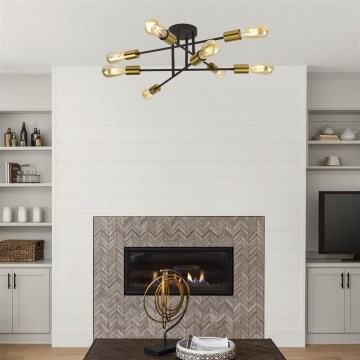 Searchlight - Candelabro montado à superfície ARMSTRONG 8xE27/60W/230V latão