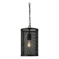 Searchlight - Candelabro numa corrente FISHNET 1xE27/60W/230V preto antigo