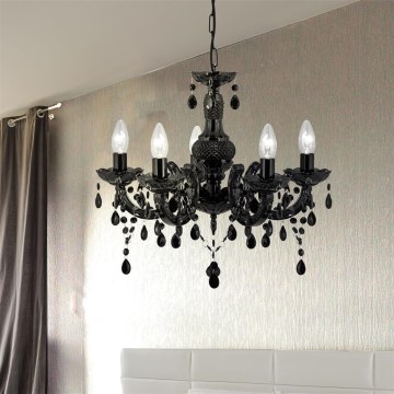 Searchlight - Candelabro numa corrente MARIE 5xE14/40W/230V