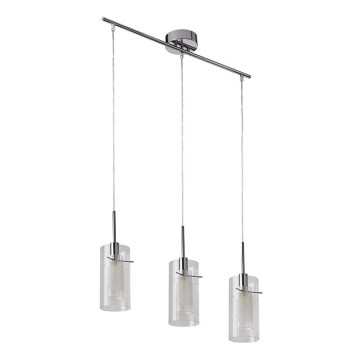 Searchlight - Candelabro suspenso DUO 3xE14/60W/230V cromado brilhante