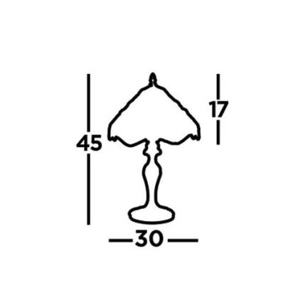 Searchlight - Candeeiro de mesa Tiffany DRAGONFLY 1xE27/60W/230V