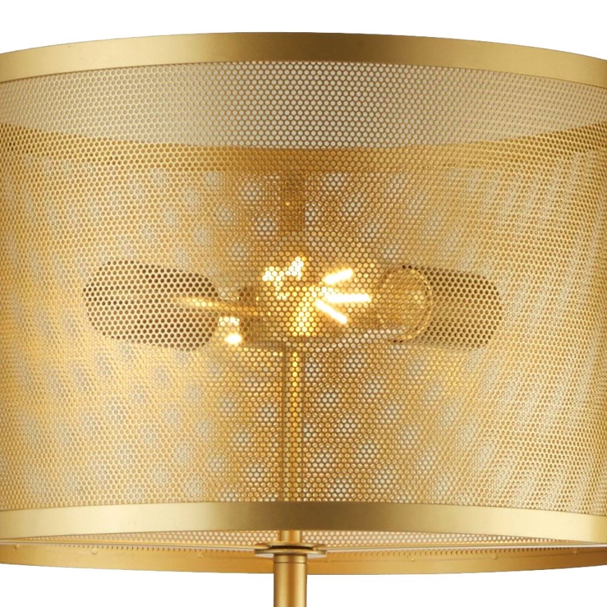 Searchlight - Luminária de piso FISHNET 2xE27/60W/230V dourado