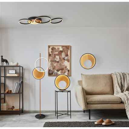 Searchlight - Candeeiro de mesa LED com regulação CURIO LED/11W/230V castanho