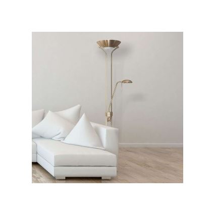 Searchlight - Candeeiro de pé regulável MOTHILD 1xR7s/14W+1xG9/8W/230V