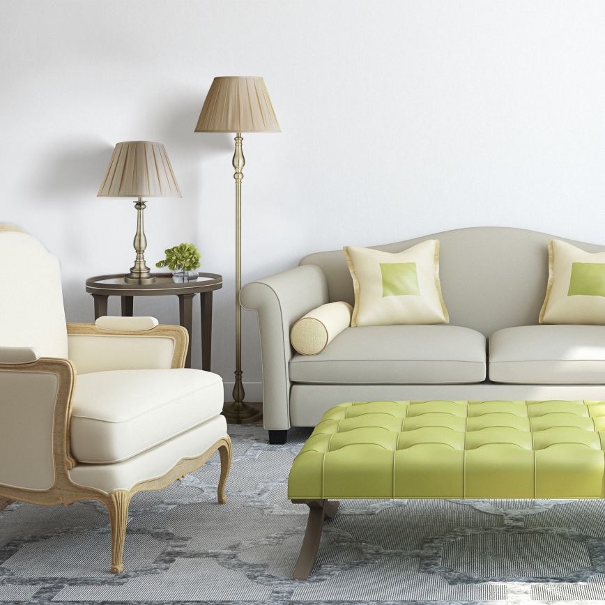 Searchlight - Luminária de piso FLEMISH 1xE27/60W/230V