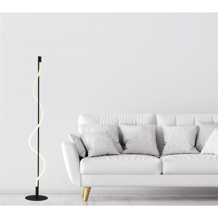 Searchlight - Candeeiro de pé LED regulável REMY LED/20W/230V preto