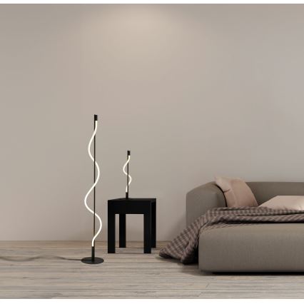 Searchlight - Candeeiro de pé LED regulável REMY LED/20W/230V preto