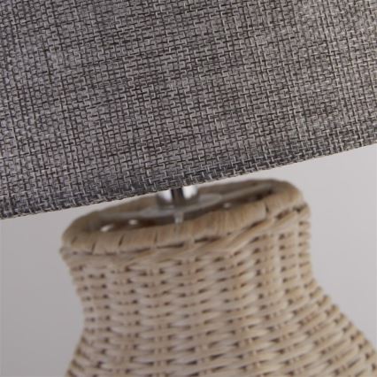 Searchlight - Candeeiro de mesa LIDO 1xE14/7W/230V vime/cinzento