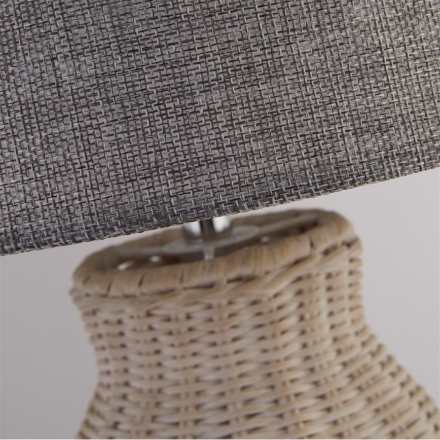 Searchlight - Candeeiro de mesa LIDO 1xE14/7W/230V vime/cinzento