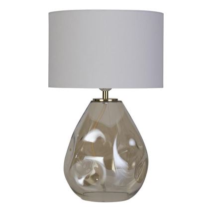 Searchlight - Candeeiro de mesa DEVON 1xE27/60W/230V cinzento/fumado