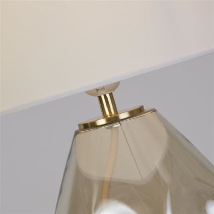 Searchlight - Candeeiro de mesa DEVON 1xE27/60W/230V cinzento/fumado