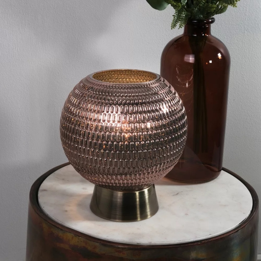 Searchlight - Candeeiro de mesa LED MILA LED/0,6W/3xAAA castanho