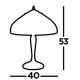 Searchlight - Candeeiro de mesa Tiffany PEARL 2xE27/60W/230V