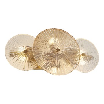 Searchlight - Iluminação de parede WAGON WHEEL 6xG9/33W/230V latão